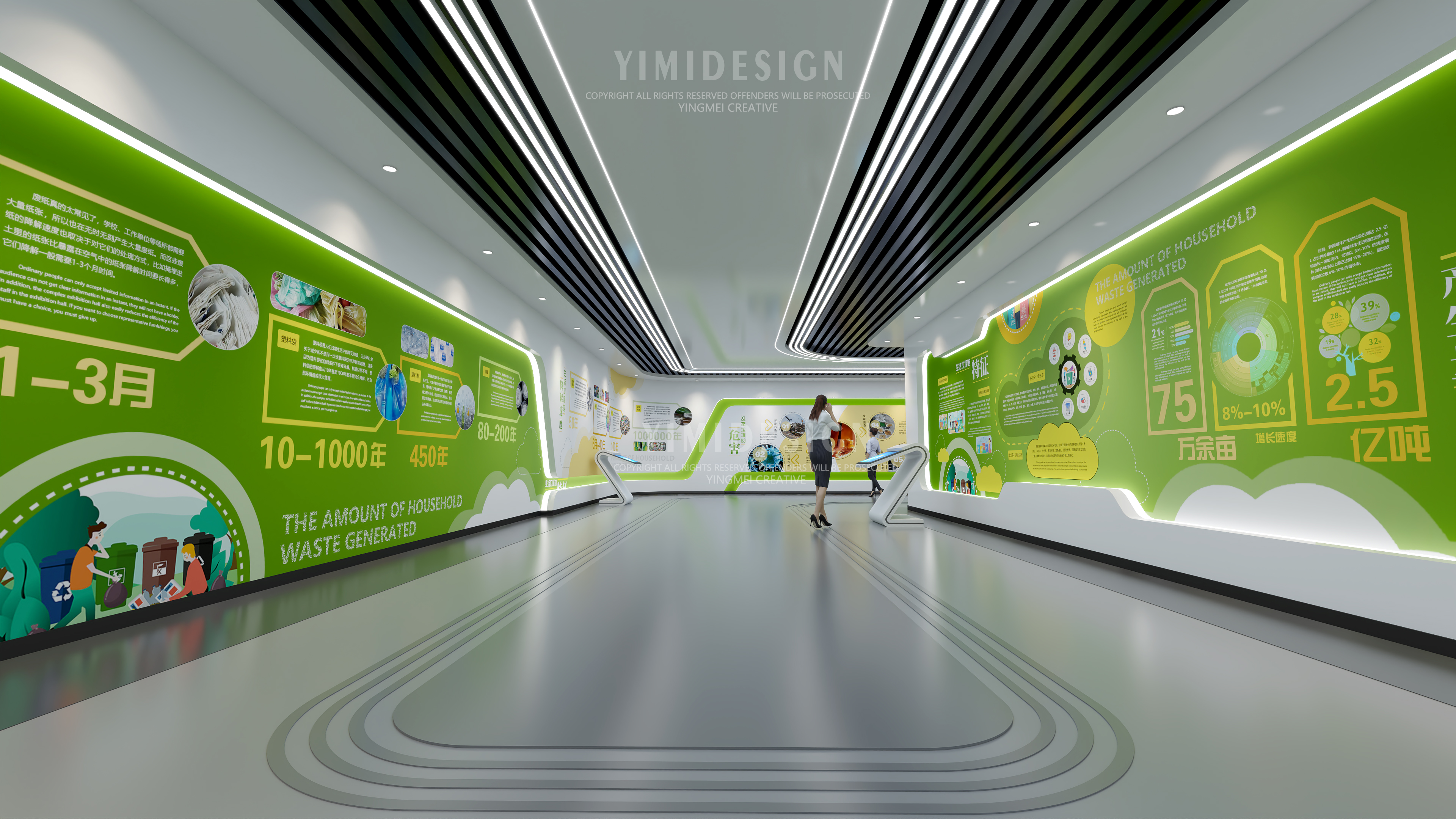 展厅设计 垃圾分类展厅 设计 垃圾分类科普馆 环保展厅-3