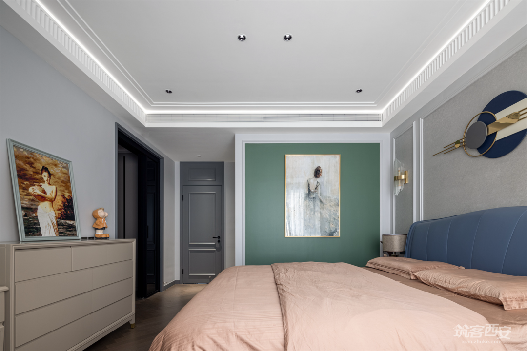 铜川荣耀壹品 · 撞色美式大平层设计丨中国铜川丨力创设计工作室-34