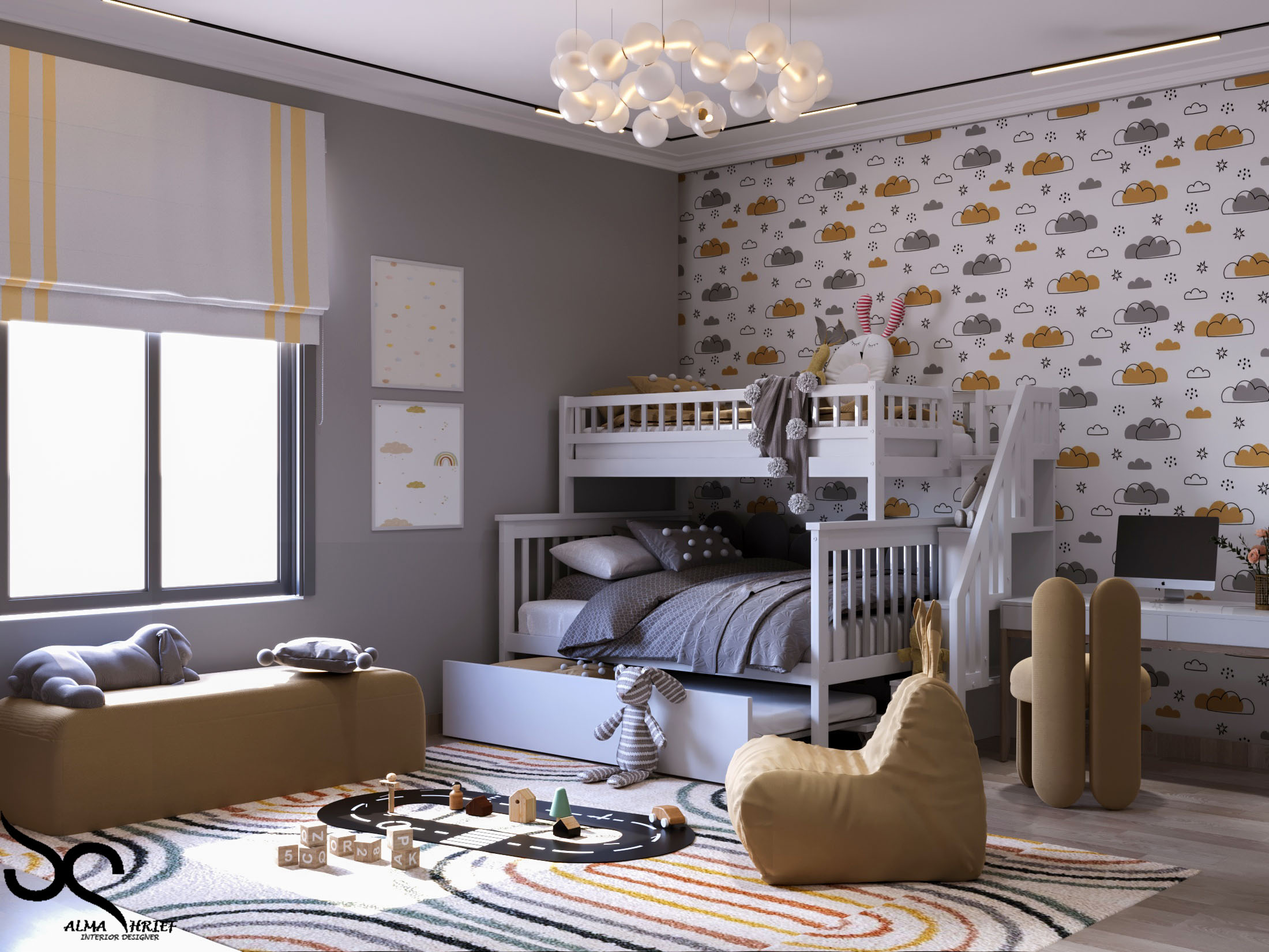 儿童卧室设计丨SALMA SHRIEF-12