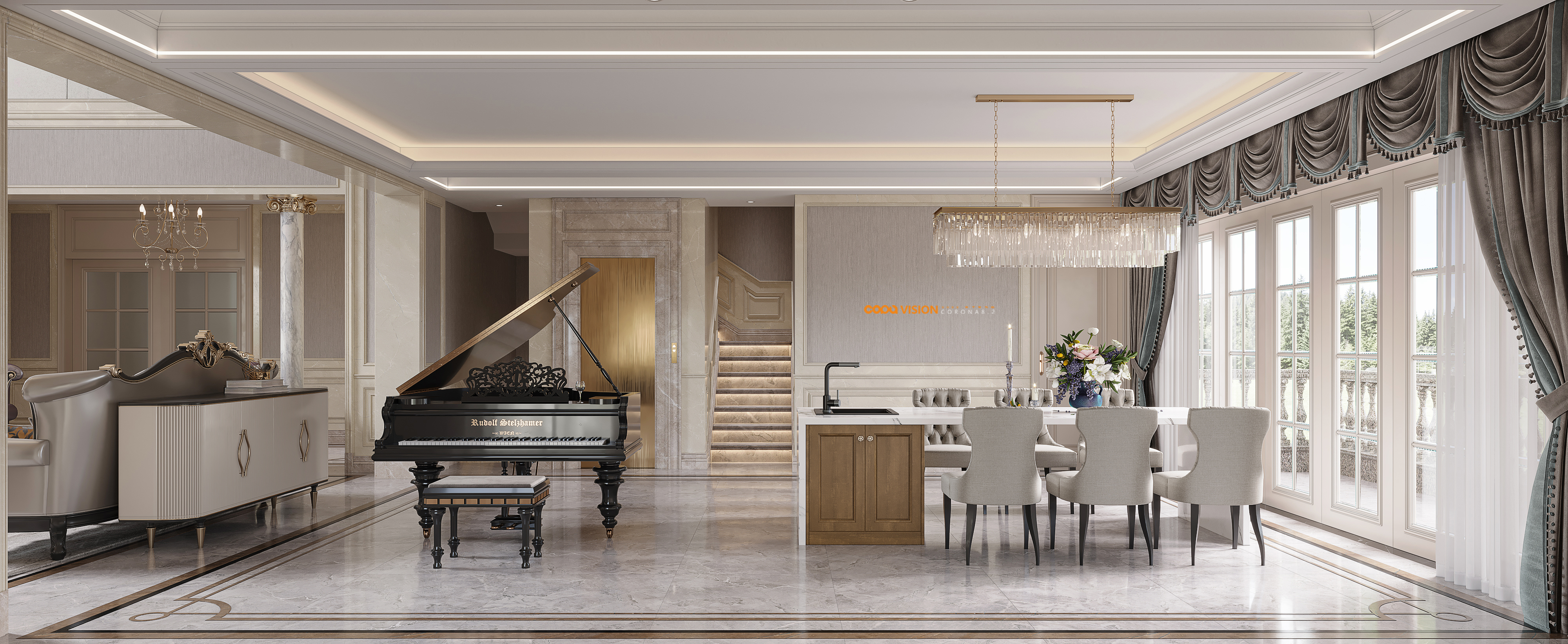 靠背视觉 2022 年中下旬家装效果图表现作品-6