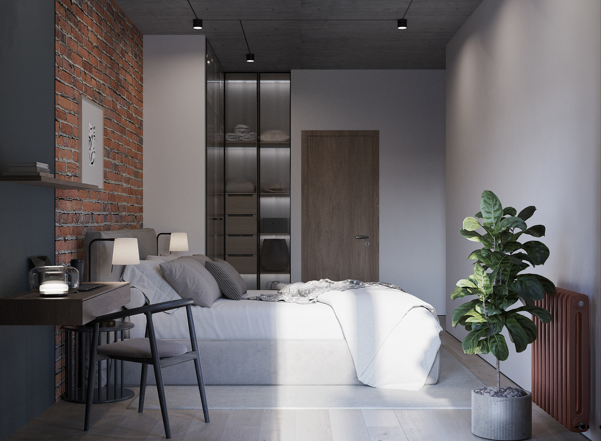 80m2 apartment in industrial style-12