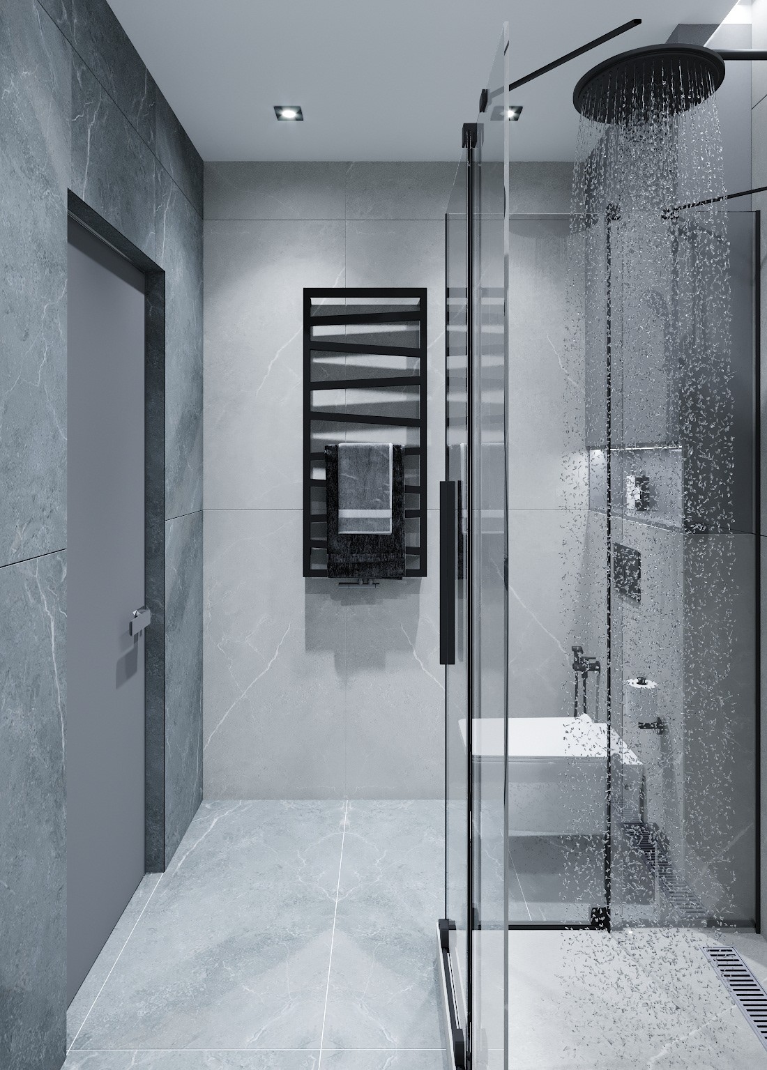 93㎡灰色系空间设计 演绎现代人的精致生活-10