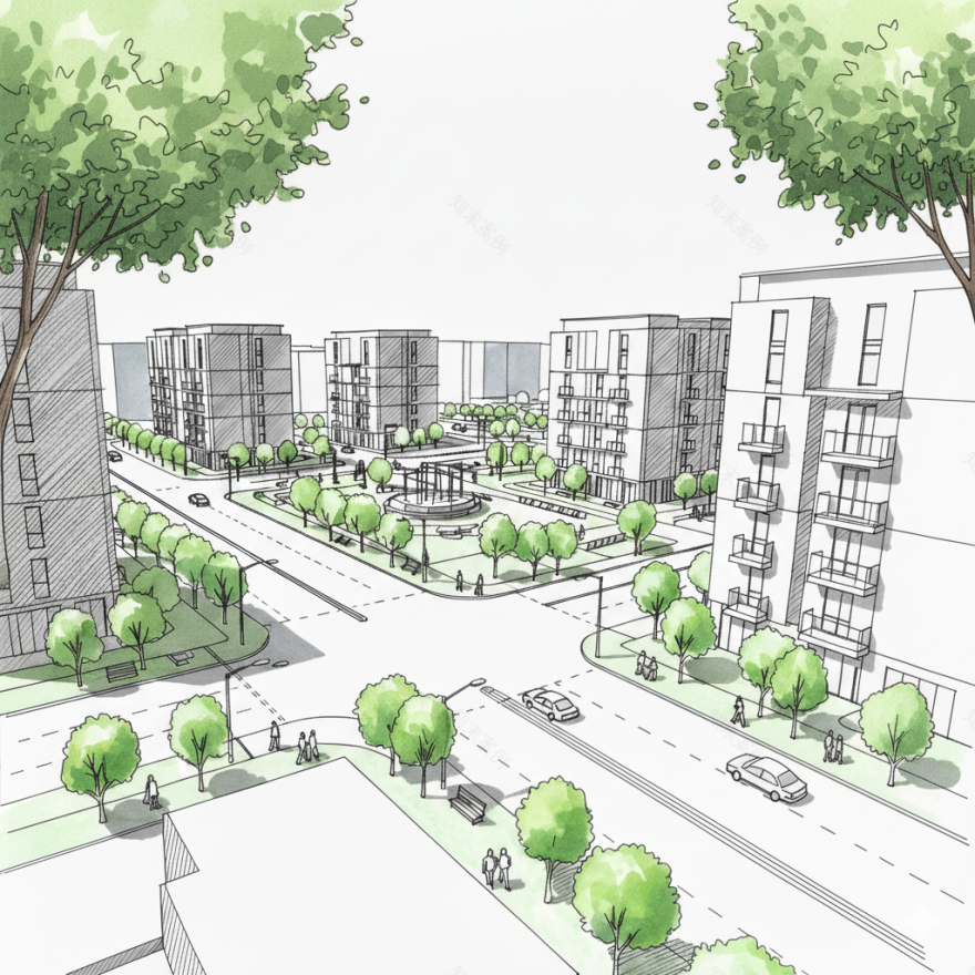 某住宅混合用途社区的城市规划与景观设计-7