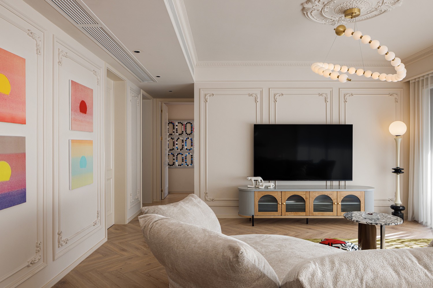 轻法式温馨宅邸丨中国重庆丨琢信装饰-3