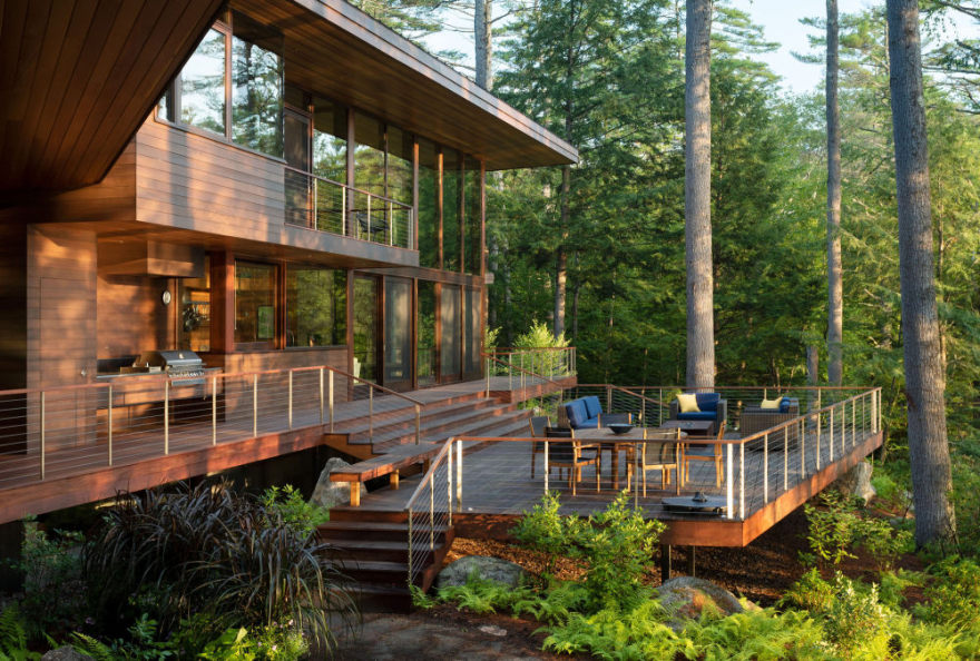 美国俯瞰湖边住宅(2018)Murdough Design Architects-22