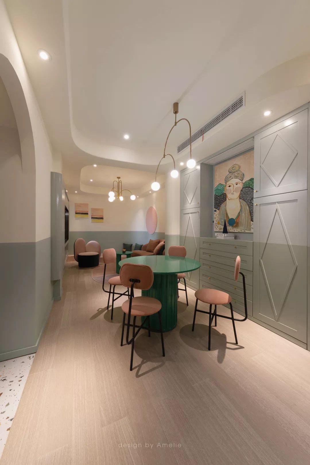 88㎡武汉住宅 | 红配绿温暖空间,以人为本的设计理念-23