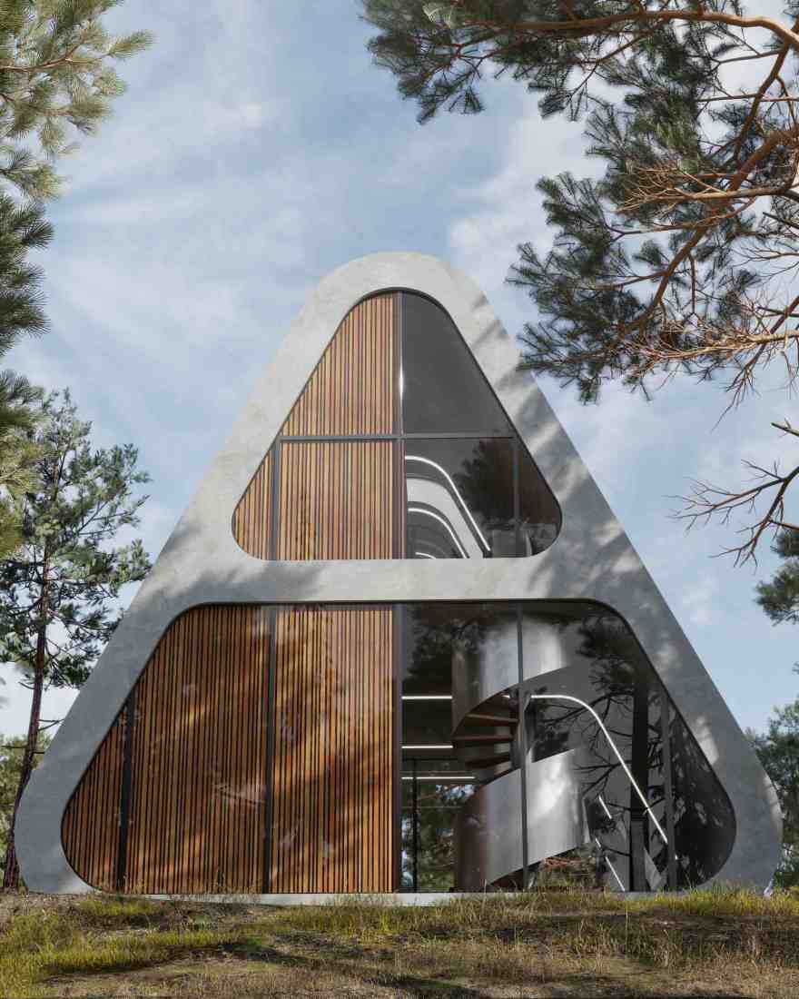 混凝土绿洲 A 形框架小屋设计丨加拿大温哥华丨Rabani Architectural Studio-15