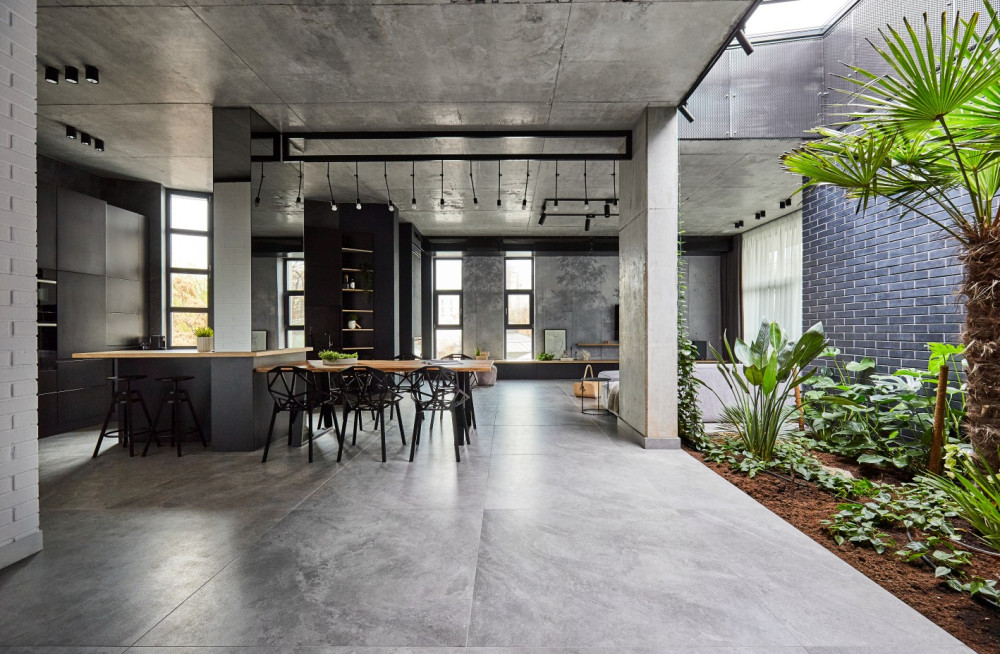 罗马尼亚顶层公寓工业风格设计案例-16