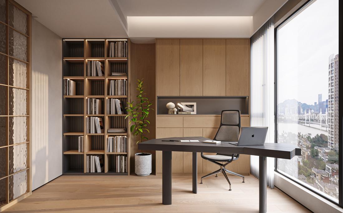 家庭式图书馆住宅设计丨本森设计-15
