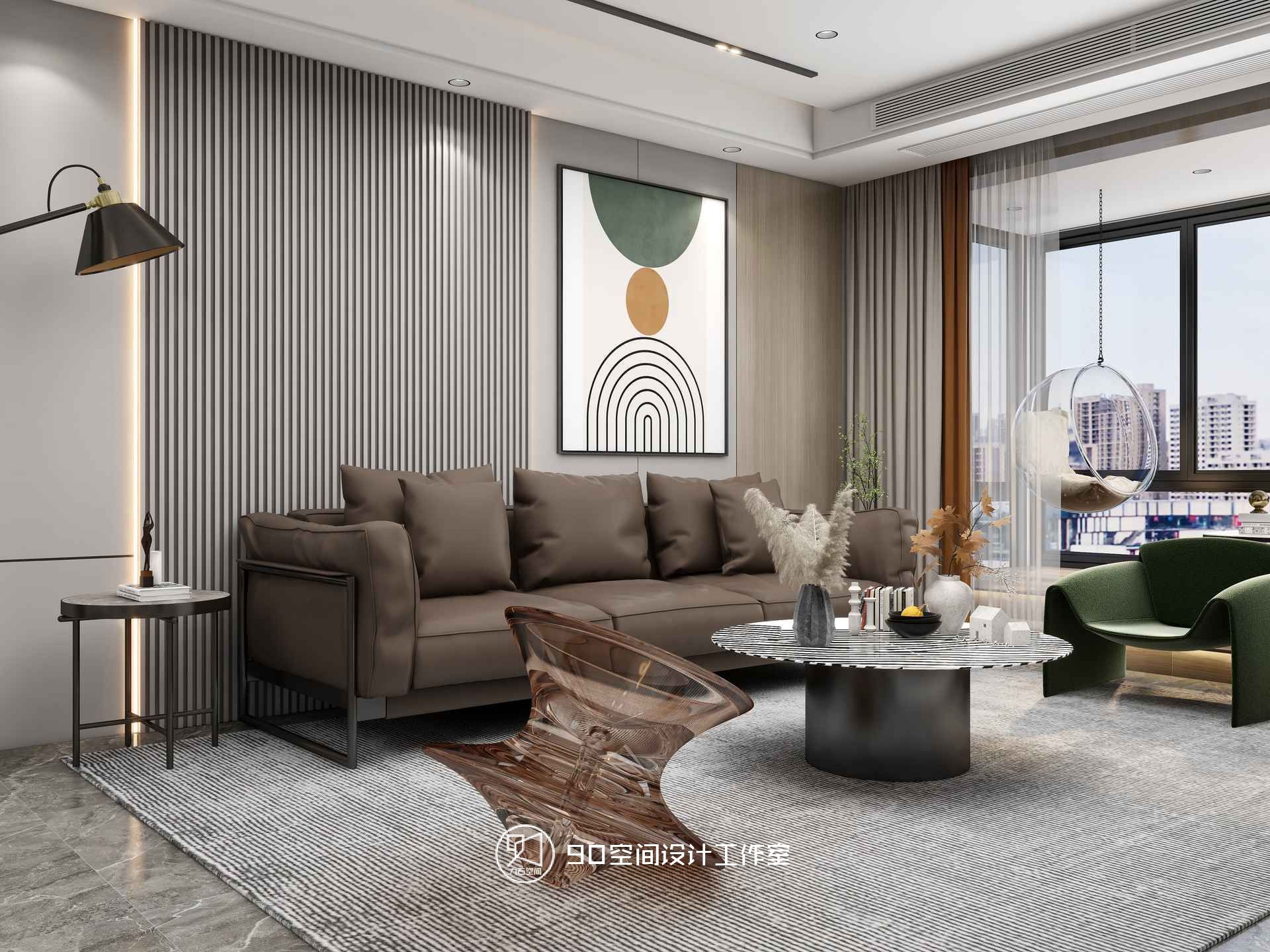 绿意浓情 · 轻奢风格 125 平方 3 室 2 厅 2 卫设计-12