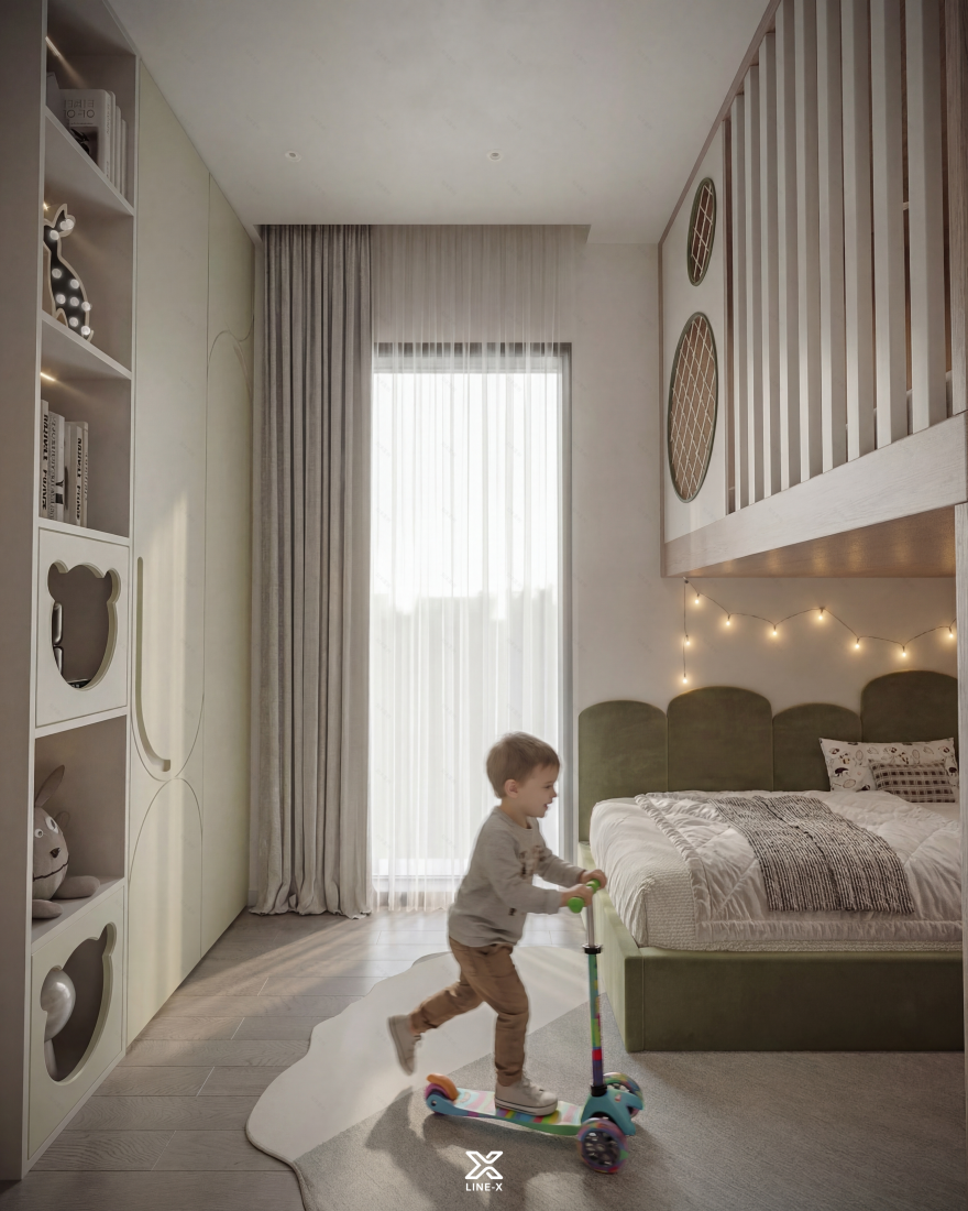 Modern Kids Loft Bedroom | Smart Space Design-8