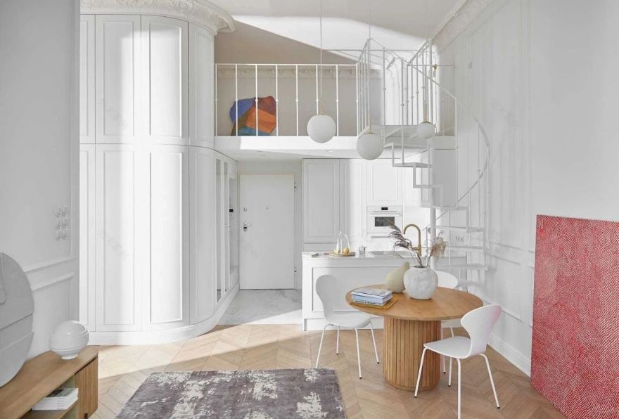 新作 Loft Factory Studio,母女俩的70㎡绝美小窝,高级感爆棚!-15