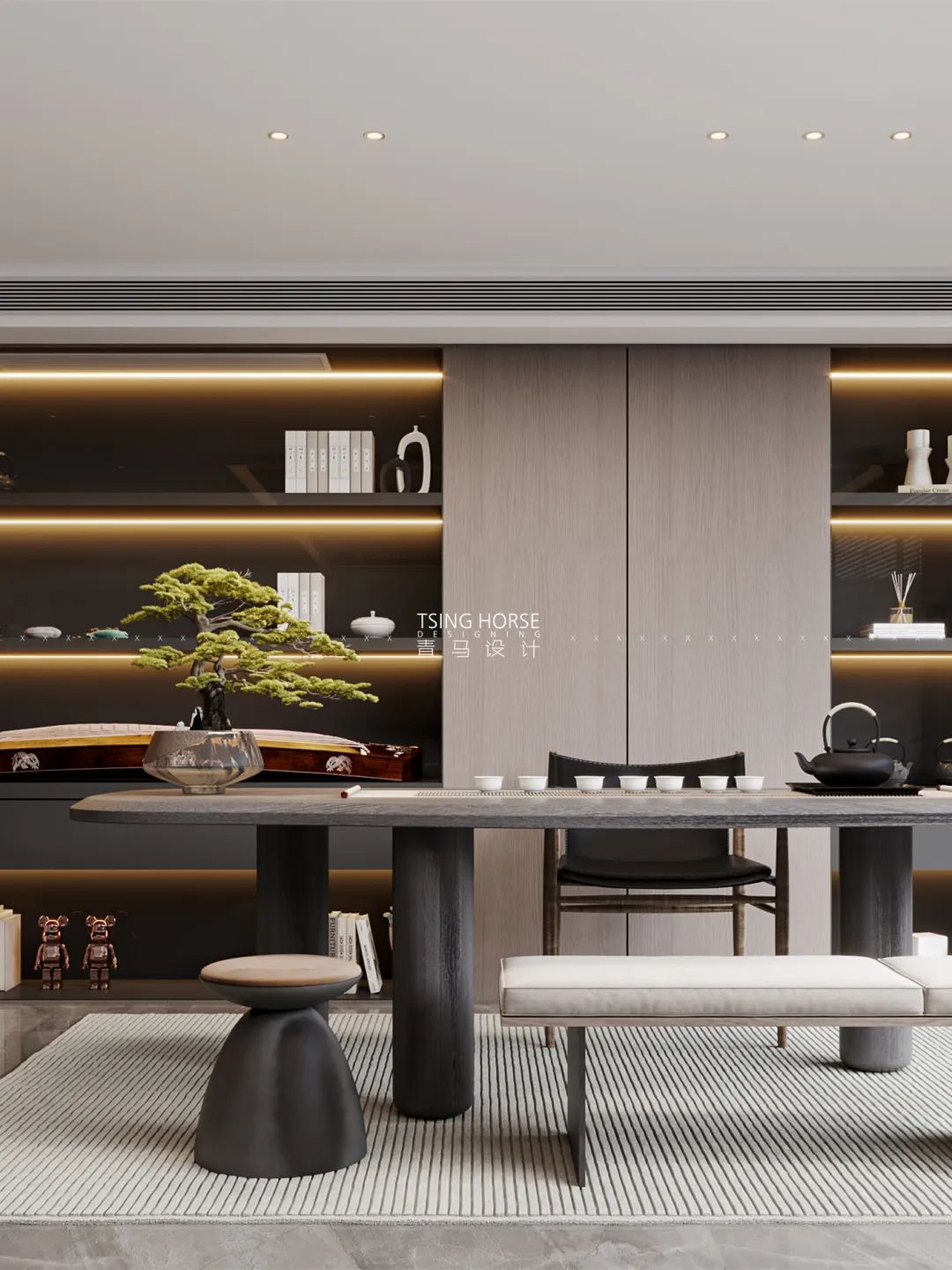 招商央玺现代轻奢别墅空间设计丨周昆设计团队-46