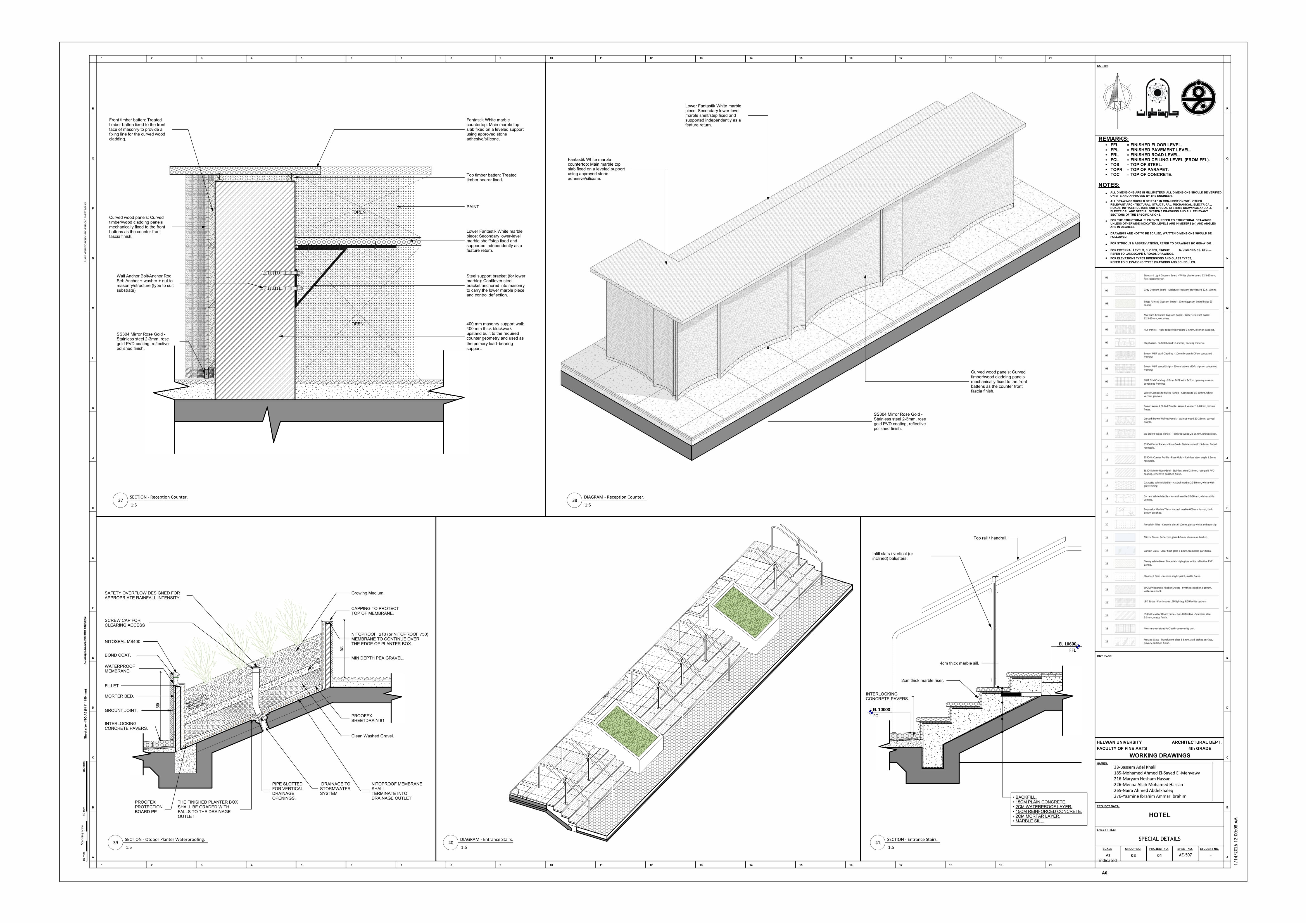 Blue Hotel | 3-Star Hotel Working Drawings-118