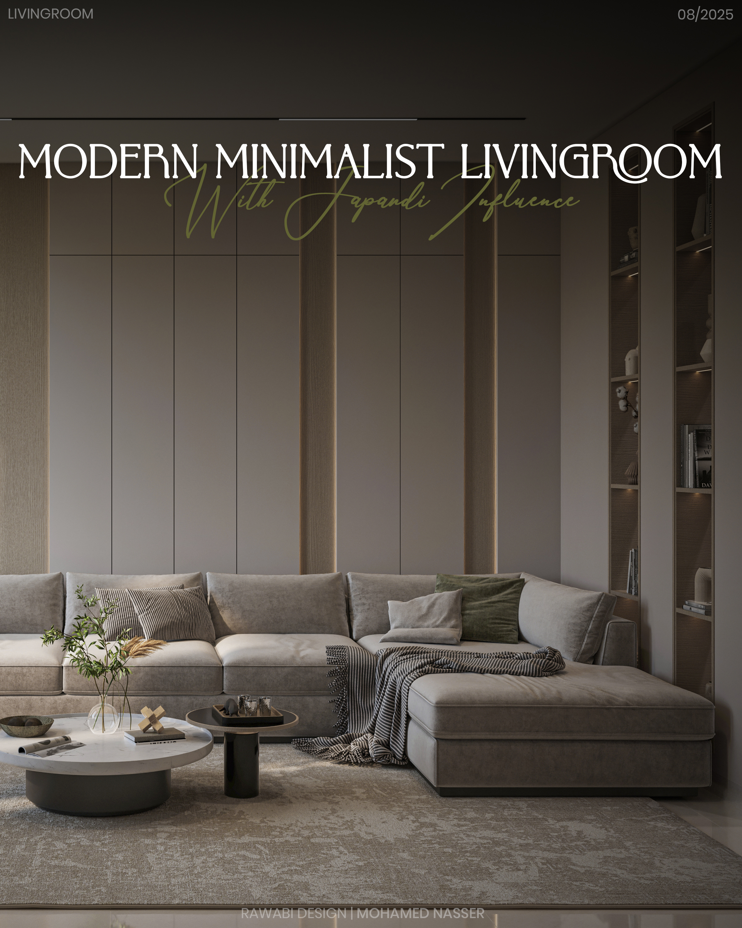 Modern Minimalist Livingroom & Kitchen-10