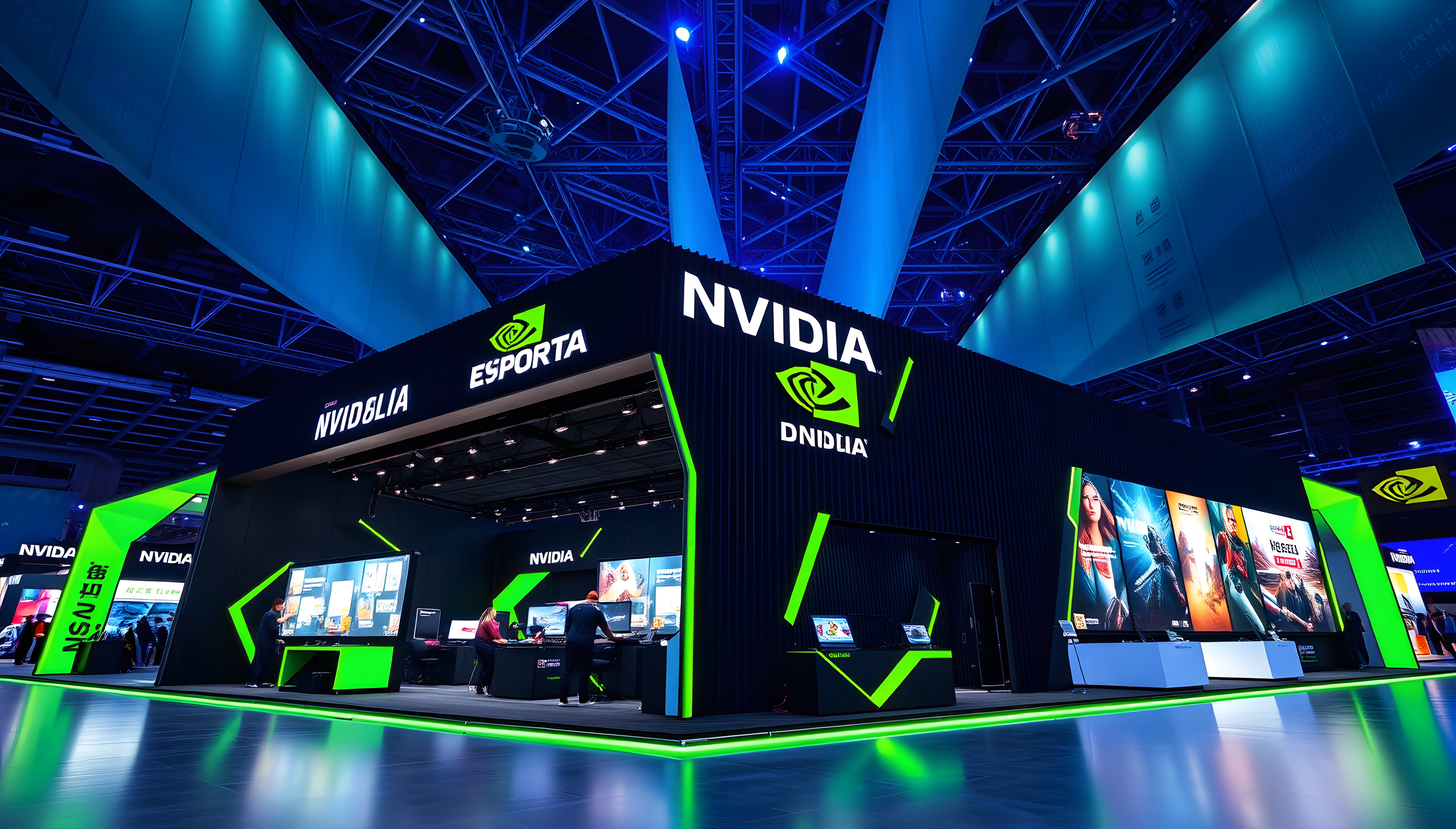 NVIDIA game exhibition booth.-3