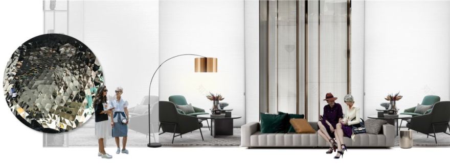 锦绣樾江府 | 河流元素贯穿的现代售楼空间-66