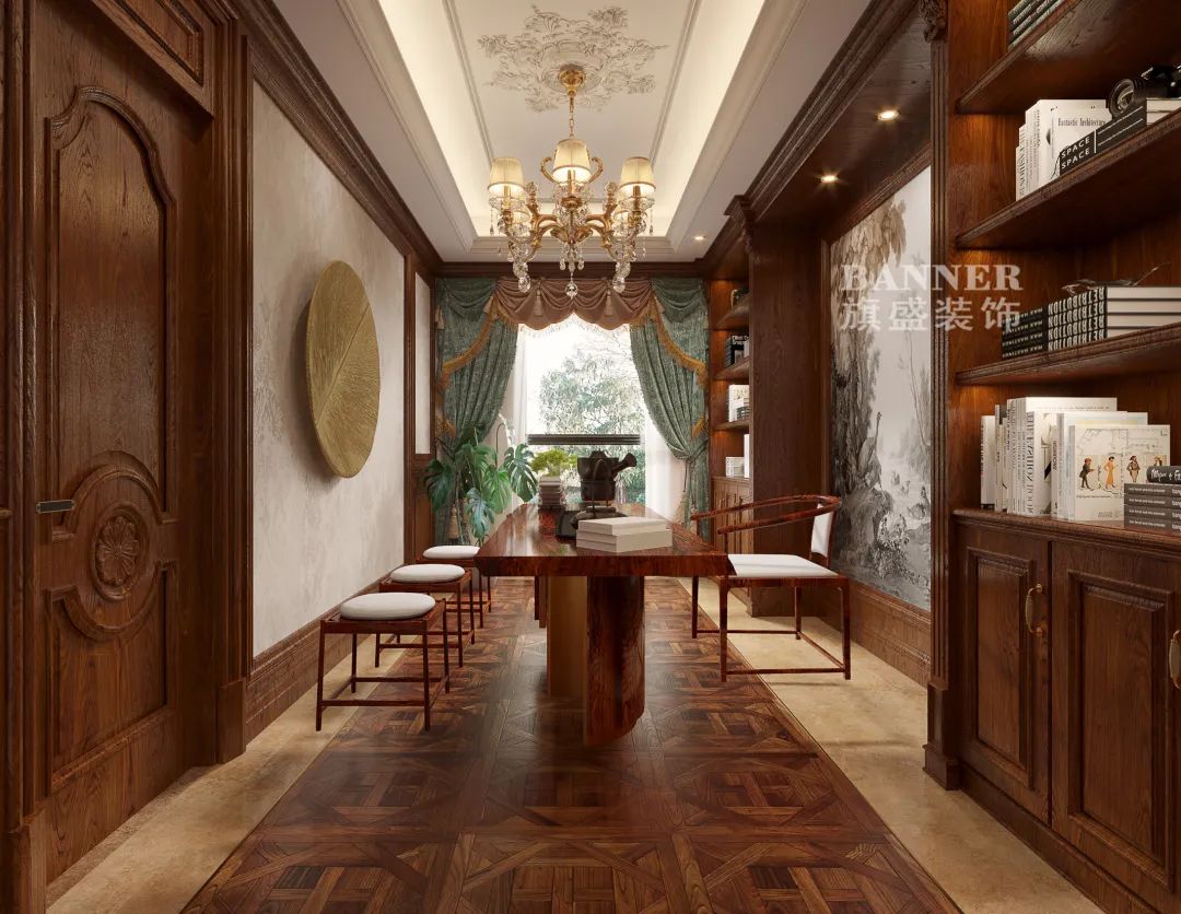 浪漫美式交响 | 西安绿地生态城别墅设计-24