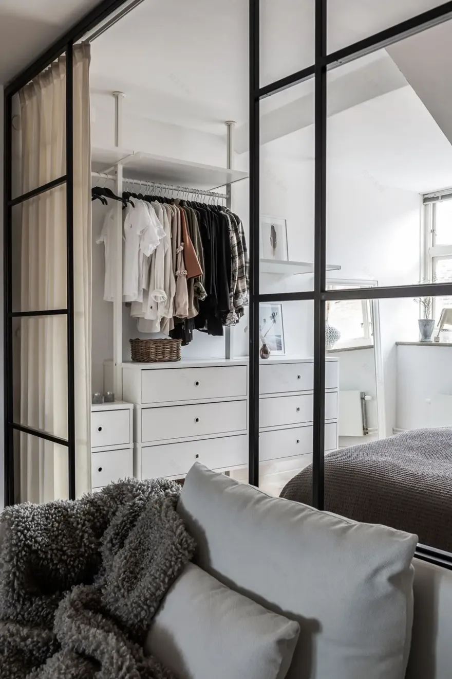 瑞典 54m2 复古一居室公寓设计-17