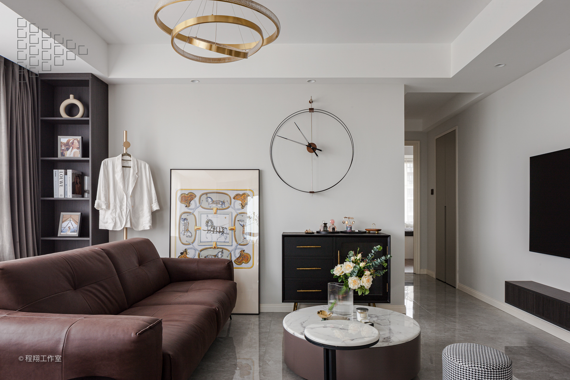 上海现代轻奢平层设计丨中国上海丨恒彩-10