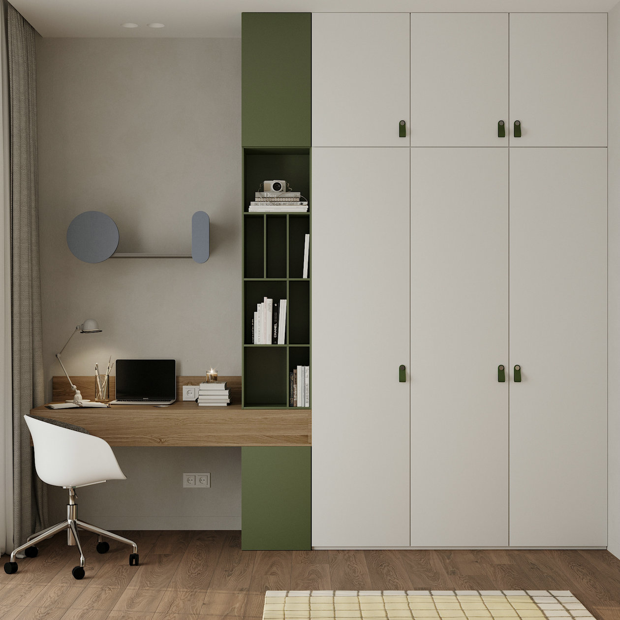 原木+绿色打造舒适清新居住空间-19