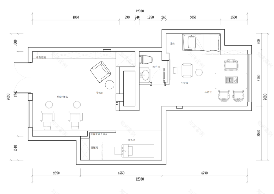 水形物语 | 复古新潮的美业空间设计-72
