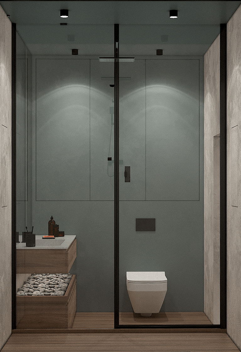 原木与灰色 打造出精致有温度的住宅-14