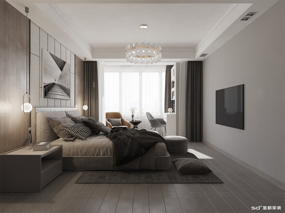 黑白灰极简丨中国浙江丨圣都家居装饰有限公司-12