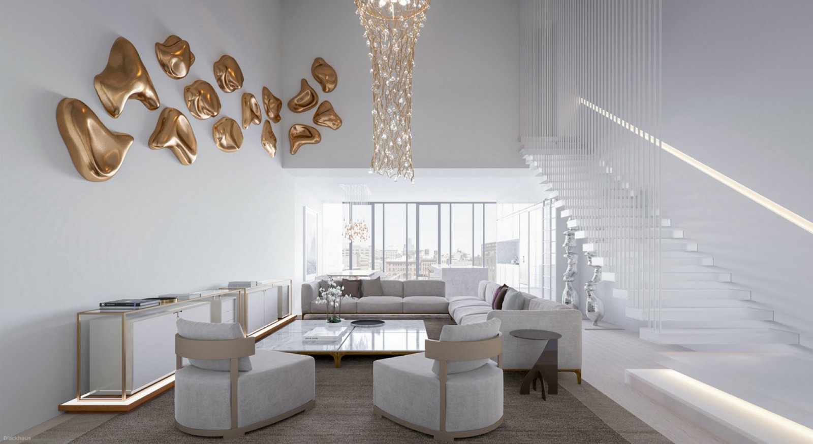 白与黑极简住宅设计  Blackhaus-1