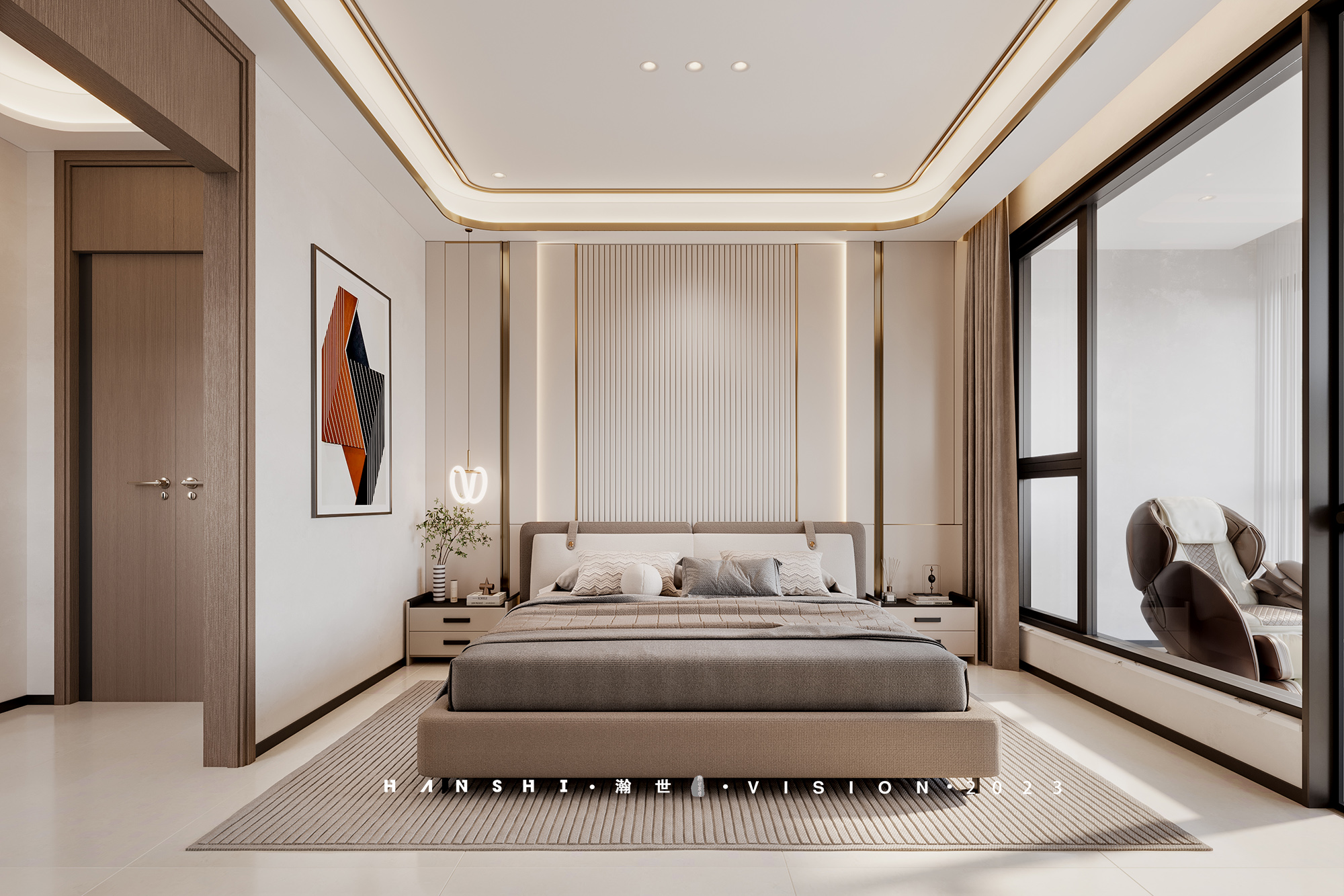 现代轻奢别墅一瀚世表现-14