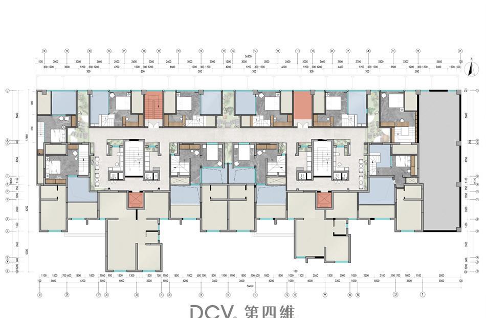 渭南-信达现代城商业改住宅室内外装修设计-25