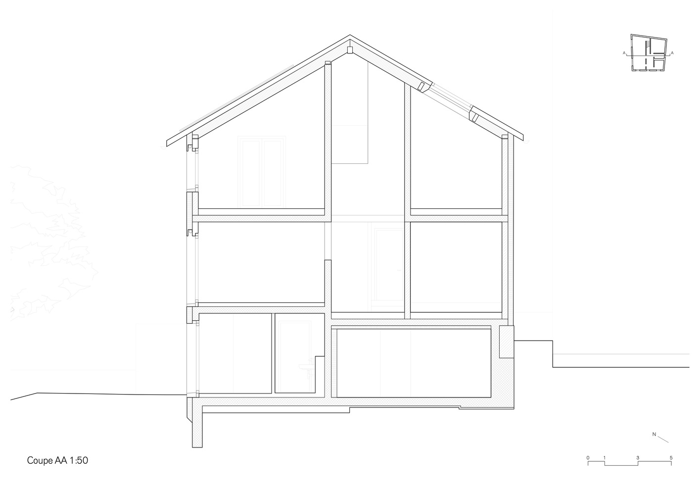 瑞士 Be· 村混凝土与木材结合的现代别墅设计丨studio SML-39