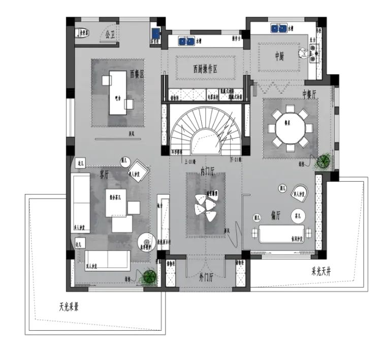 600㎡轻奢豪宅丨南京既白空间设计 李文杰-71