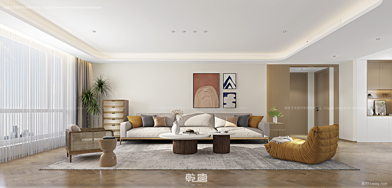 万润水岸豪庭日式奶油风私宅设计丨乾唐设计-2