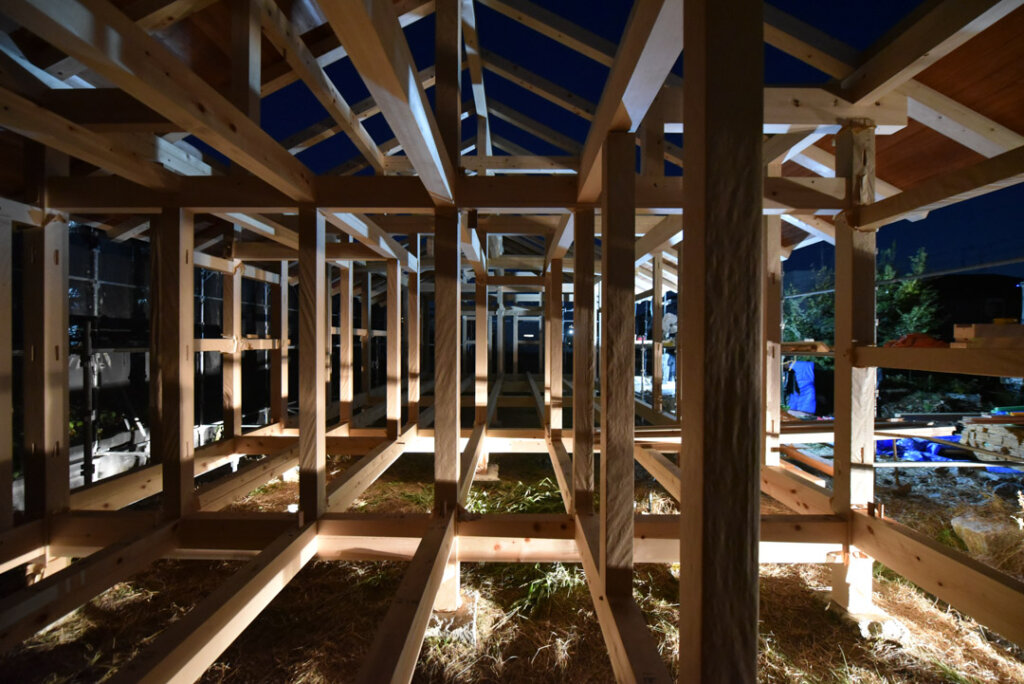 根の上の石場建て８　建前丨水野设计室-86