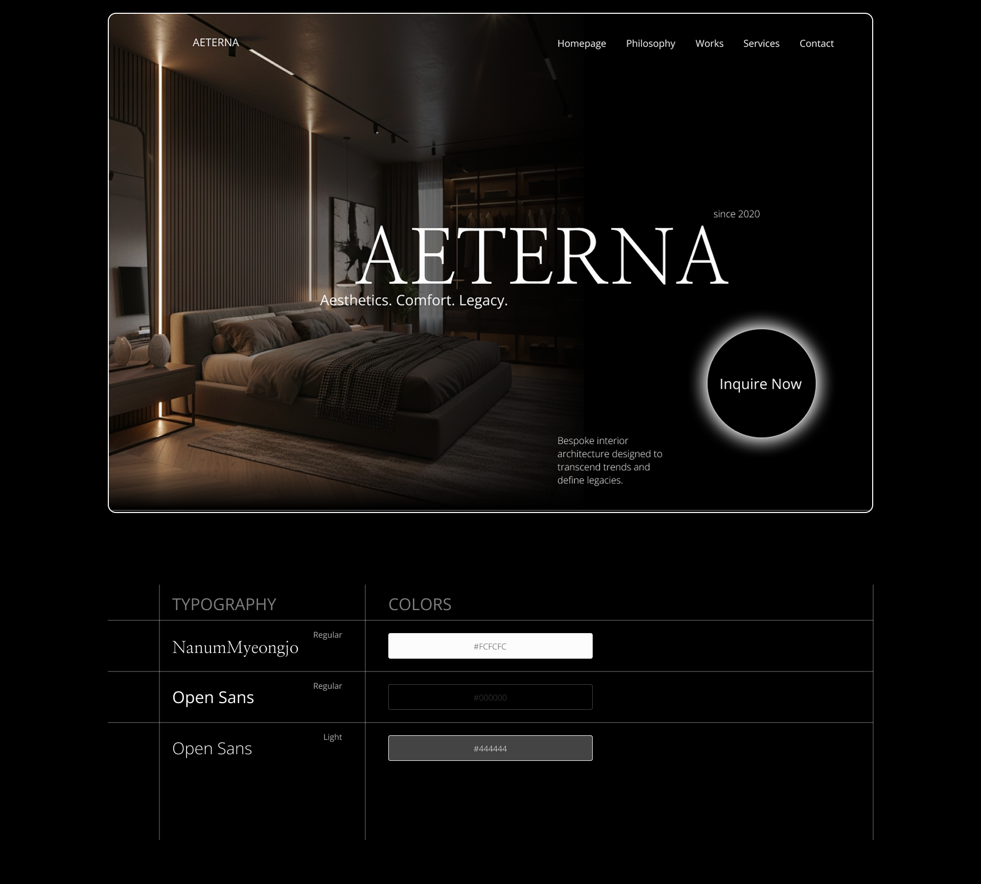 AETERNA — Architecture & Interior Design Landing Page-1