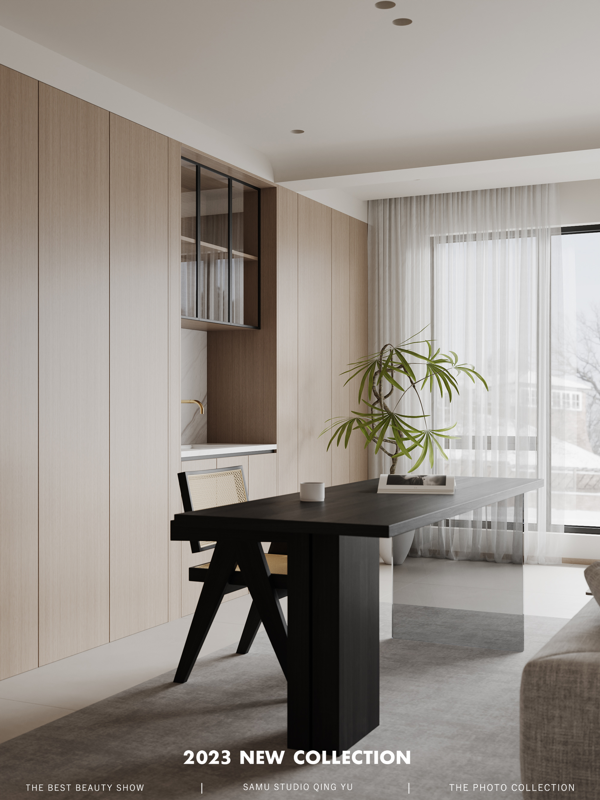 奶油风室内设计案例-4