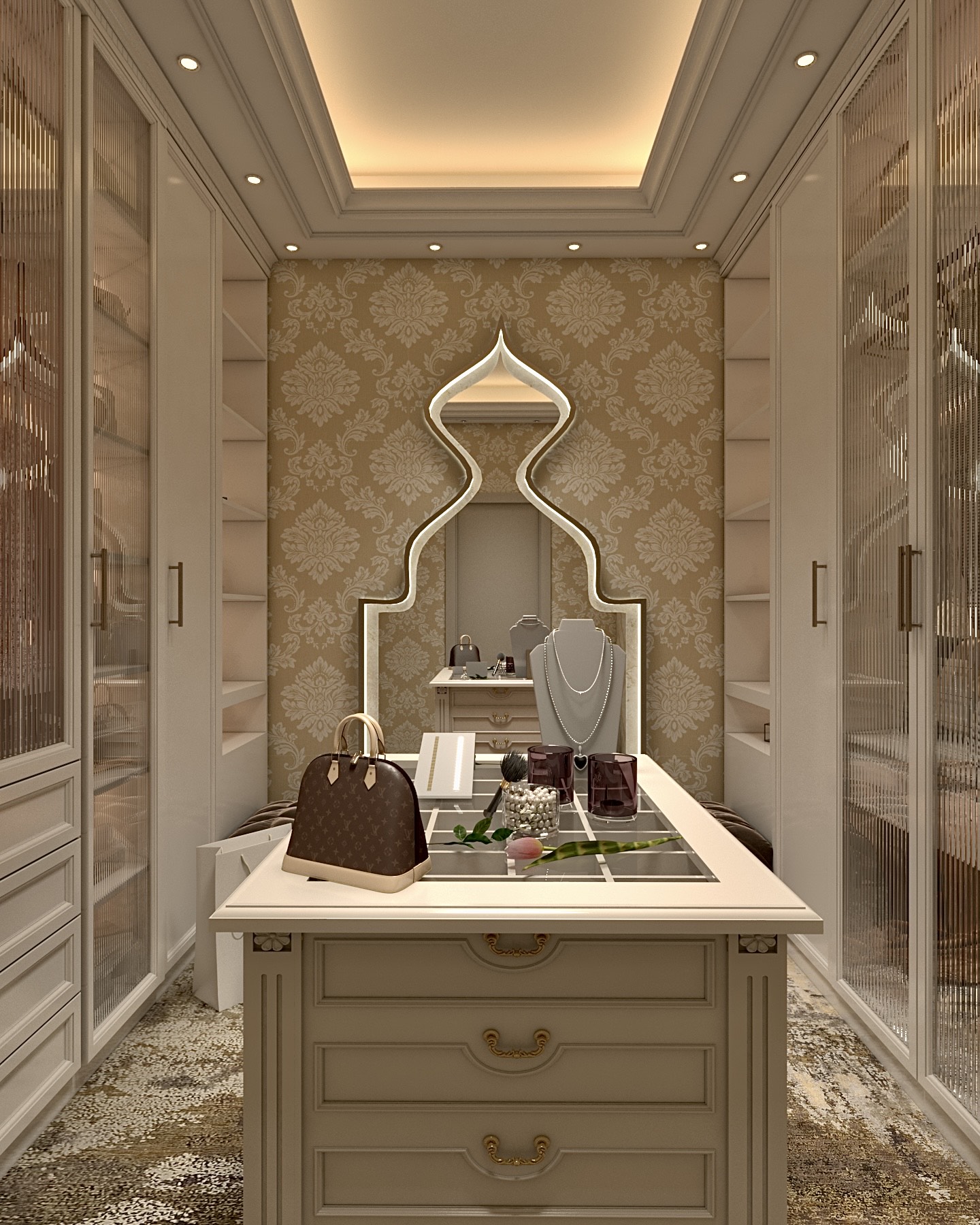 Marrakech-Inspired Villa - Dressing Room & Bathroom-0