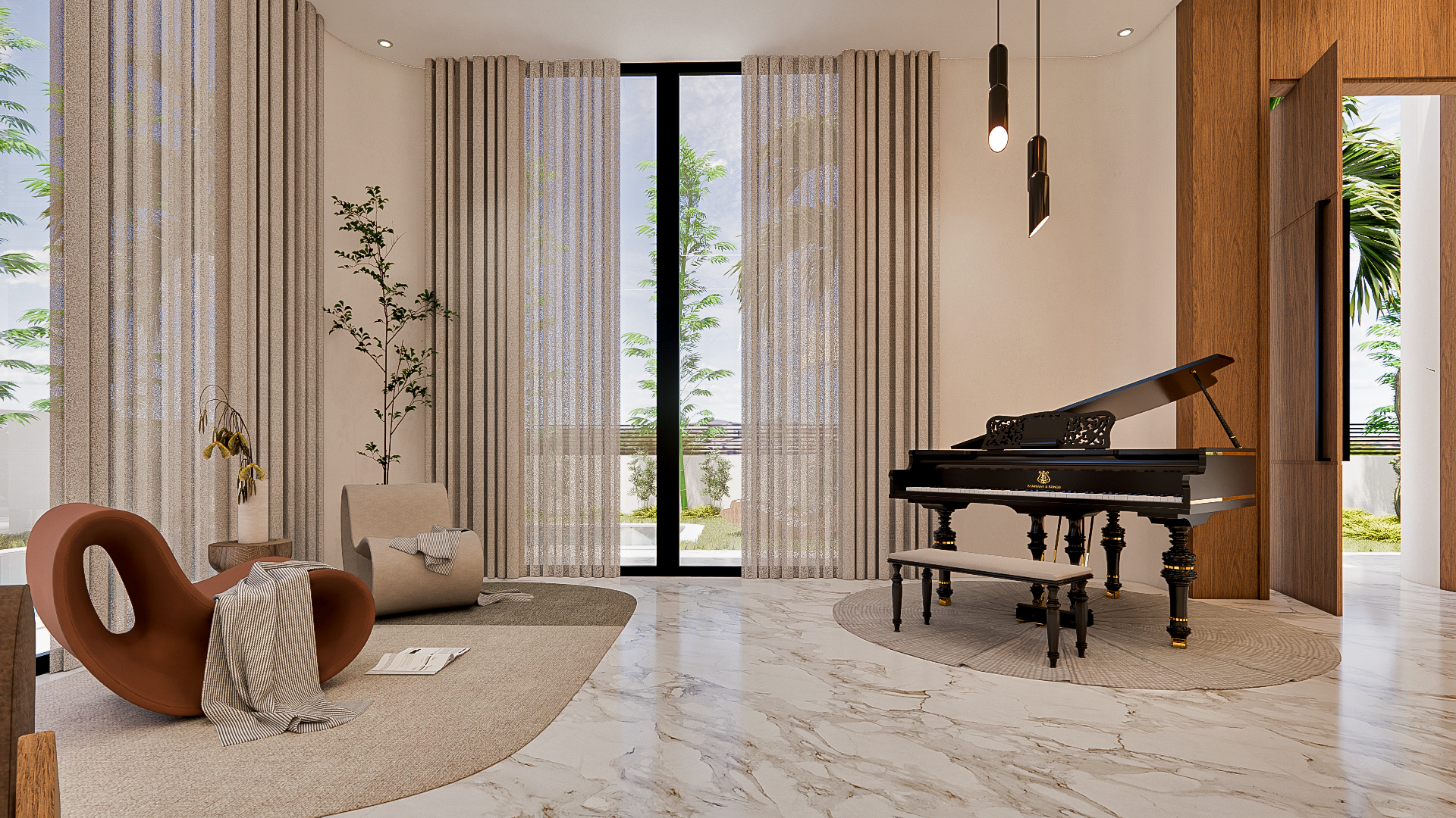 现代别墅室内设计丨ART’JB DESIGN-4