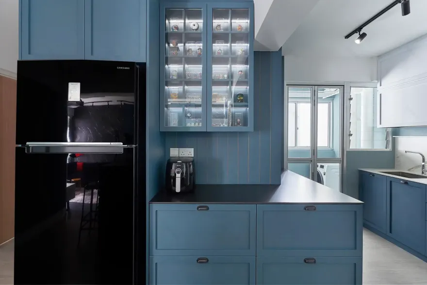 蓝色与绿色,新加坡设计师的首套公寓设计-6