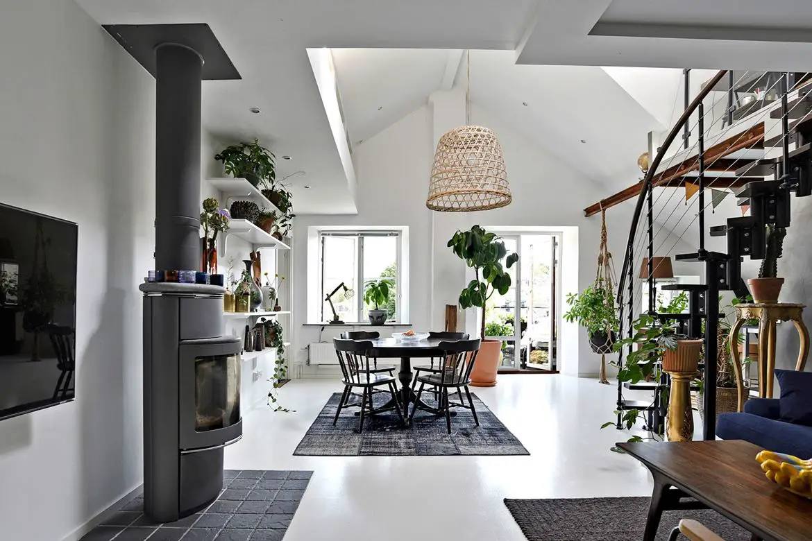 瑞典旧瓷厂改造的工业风 Loft-15