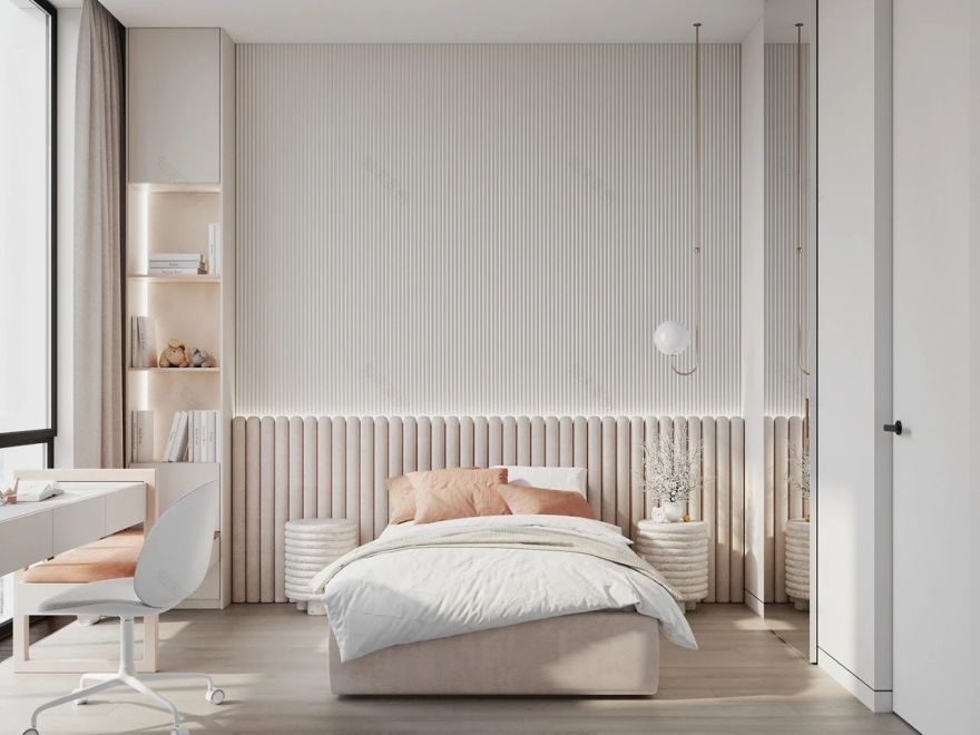 私人空间的艺术品——100 款卧室背景墙设计鉴赏-27