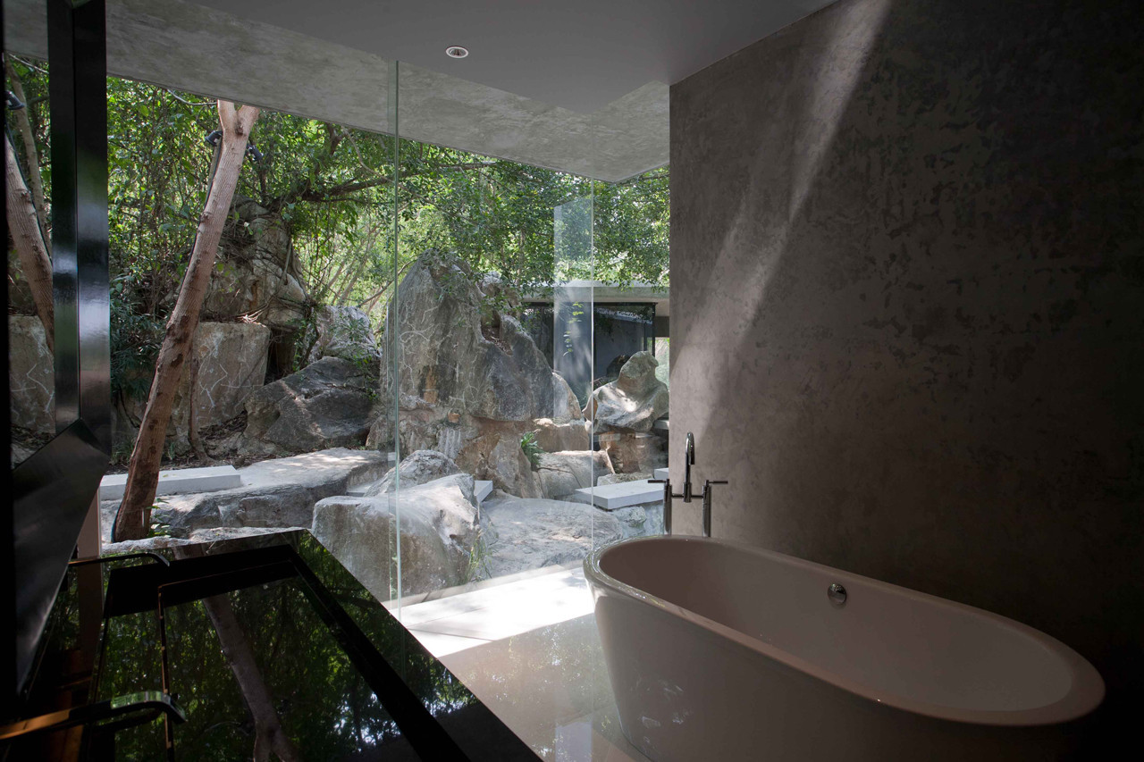 把自然带入私密空间：25个开放浴室设计 -14