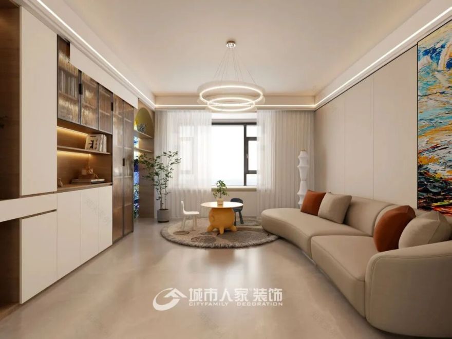 城市人家||阜熙园135㎡,现代奶油风细节满满-15