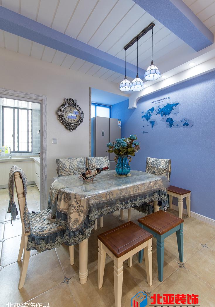 地中海风格 120㎡家居设计,白色调与蓝色元素打造浪漫空间-24