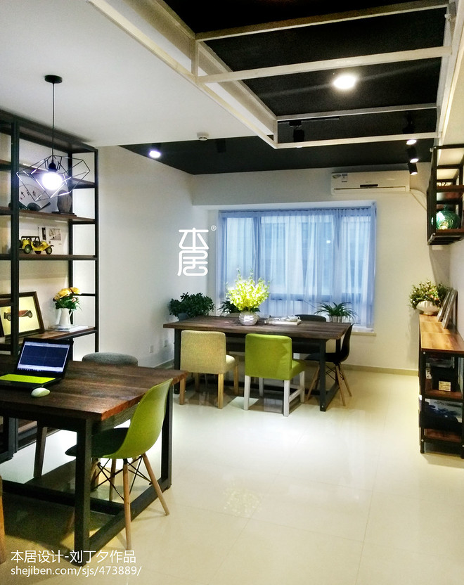 华强C座·本居工作室3万元56平米办公空间装修-14