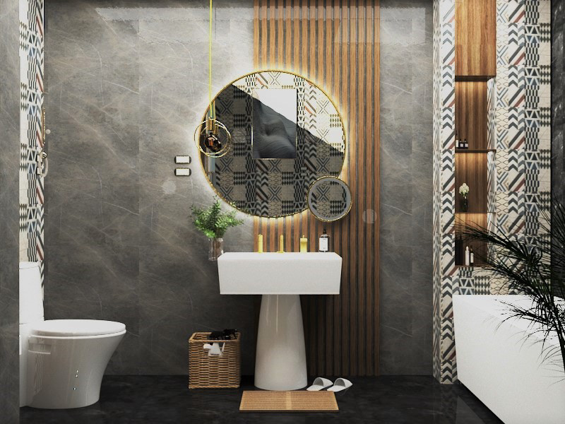 Smouha 公寓时尚浴室设计-4