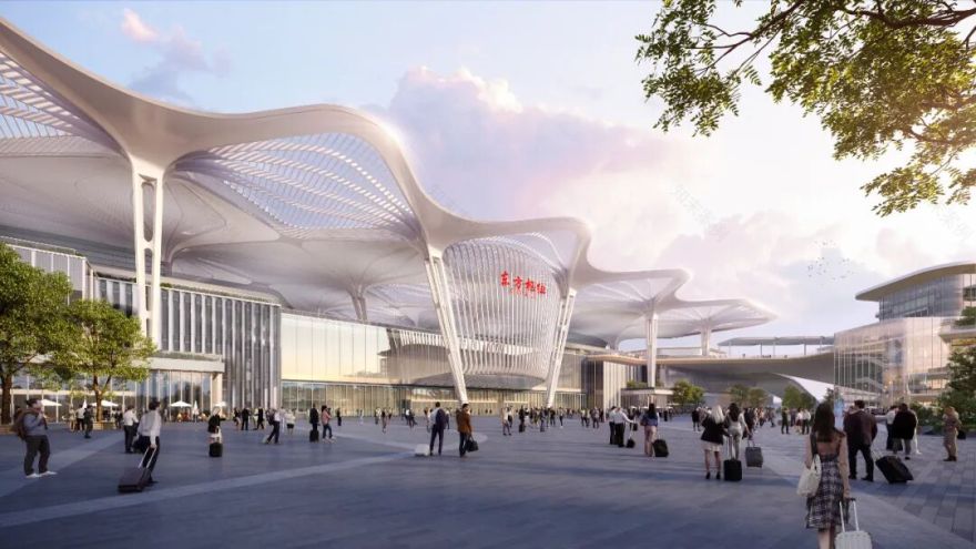 国铁集团党组书记、董事长郭竹学调研东方枢纽上海东站项目,叶卫东参加调研-13