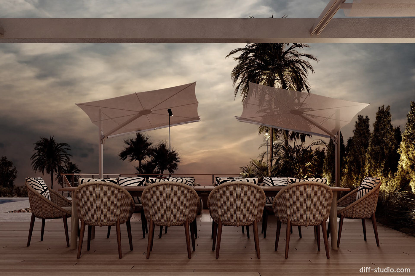 撒丁岛住宅户外花园丨意大利丨Diff-7