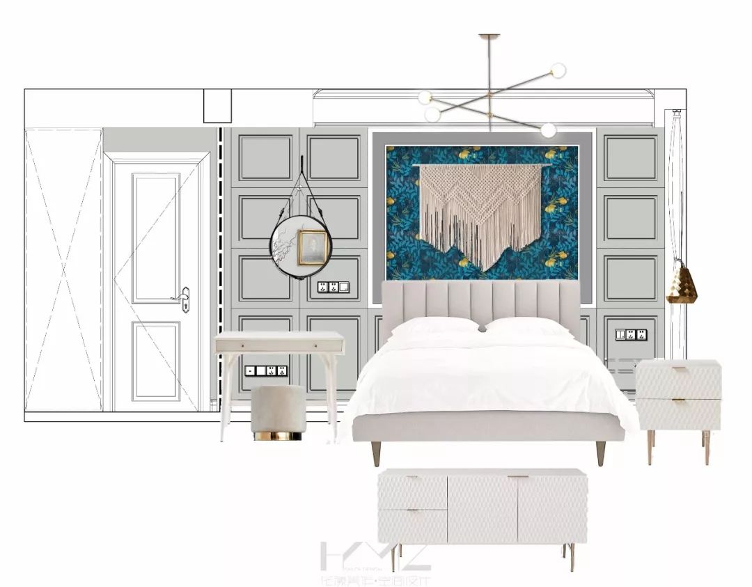 南京新城香悦澜山 124 平米美式田园风设计,温馨雅致-12